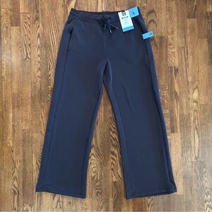 NWT Women's Dark Gray Wide Leg Sandwash Lounge Pants Size Large